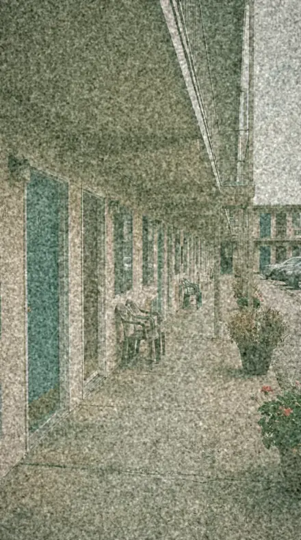 Expired Roll applied to motel door