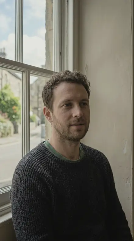 Quiet Blush applied to portrait window