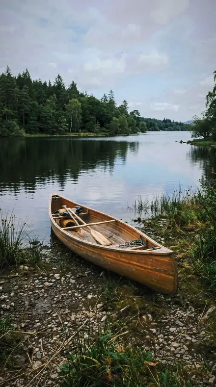 Raptor Dark applied to lake canoe