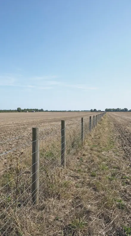 Tin Pail applied to field fence