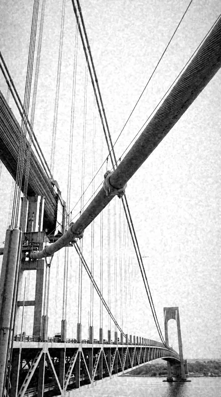 Wood Effect applied to bridge cables