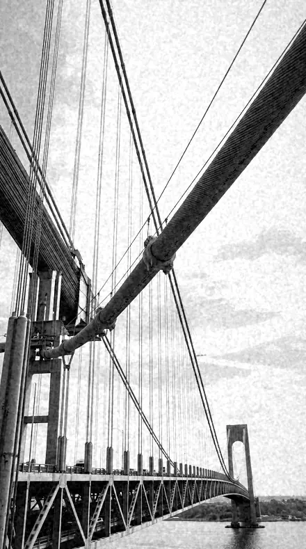 Ink Sky applied to bridge cables