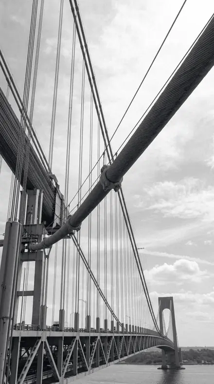 Zinc Plate applied to Cables, sky, nothing else