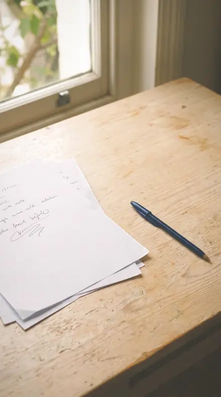 Stone Vein applied to paper desk