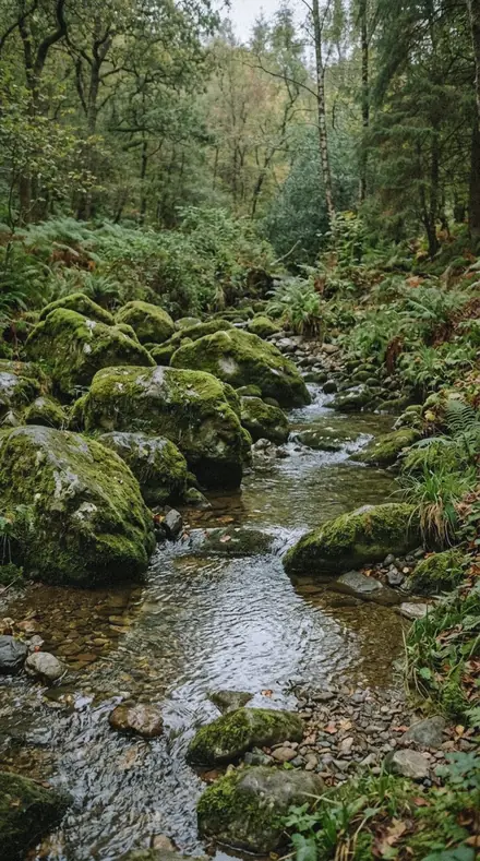 Leaf Sap applied to moss rocks