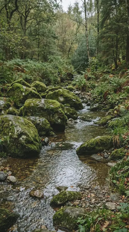 Lagoon Haze applied to moss rocks