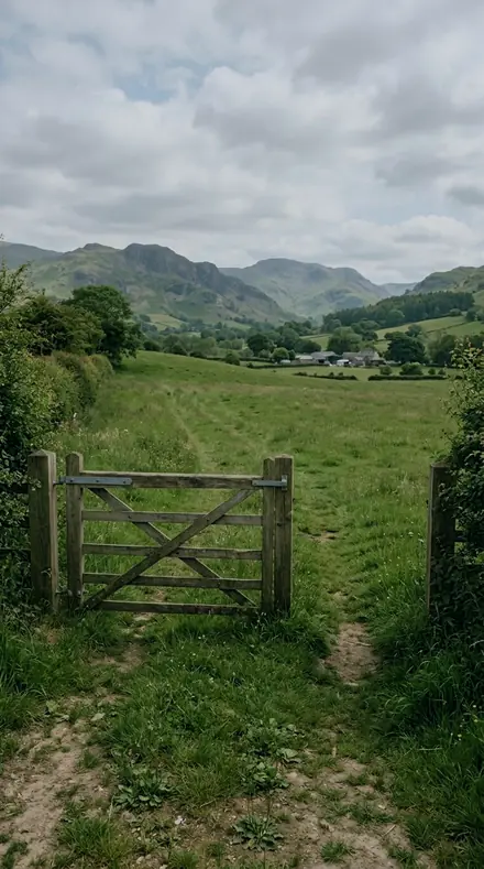Emerald Hollow applied to The gate, the field, the green done right