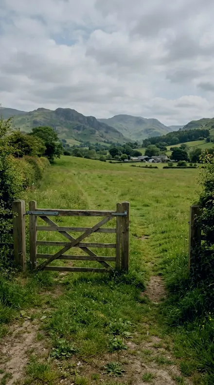 Wet Stone applied to The gate, the field, the green done right