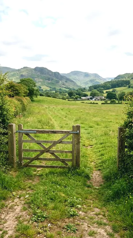 Rainbright applied to The gate, the field, the green done right