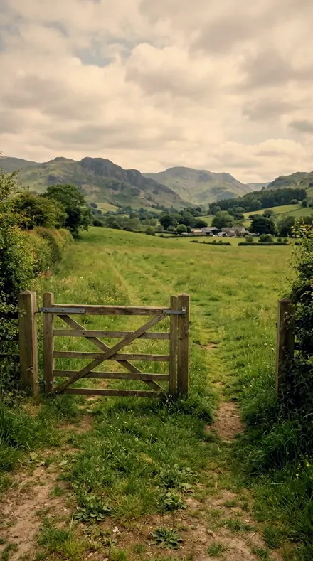 Amber Understory applied to The gate, the field, the green done right