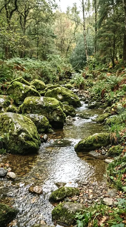Greenhouse applied to Rain-wet moss, alive