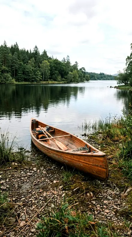 Fallen Leaves applied to lake canoe