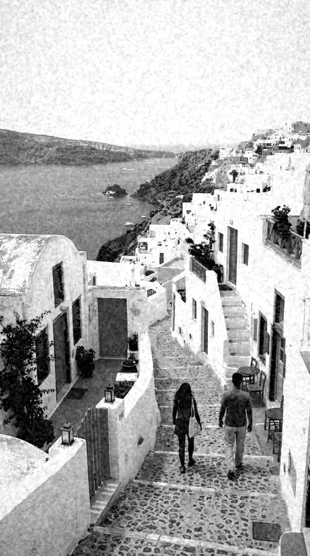 Blue Sensitive applied to coast village