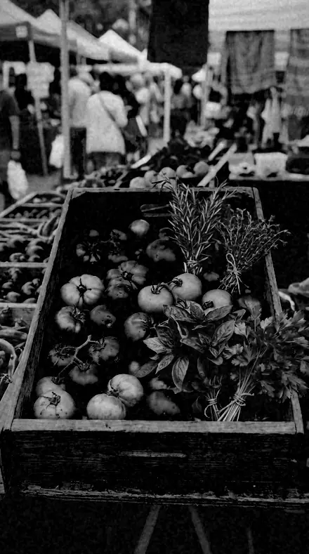Dark Lip applied to market produce