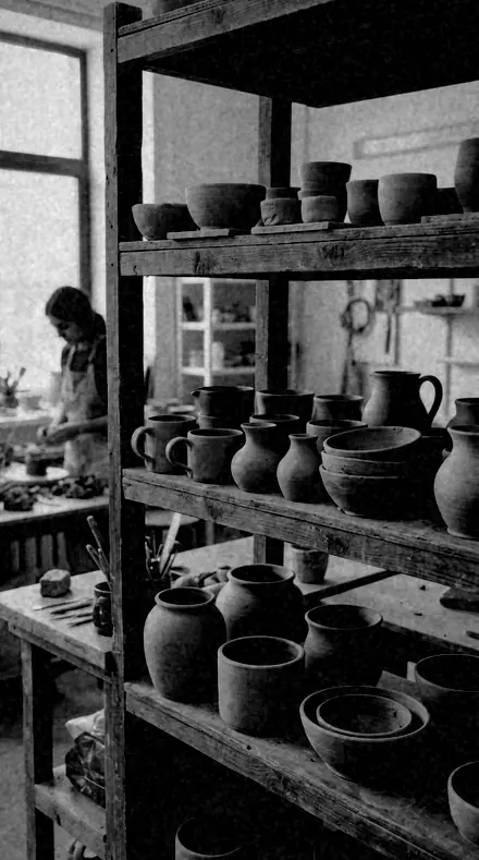 Chalk Sky applied to clay pots