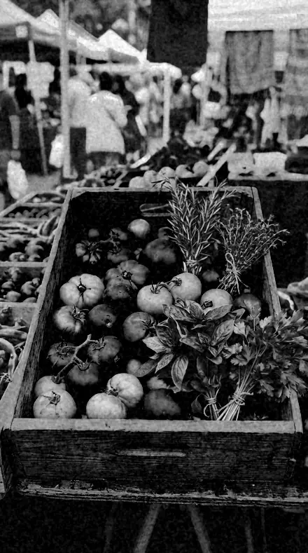 Ruby Dark applied to market produce
