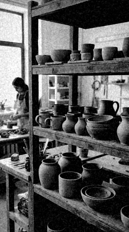 Heavy Skin applied to clay pots