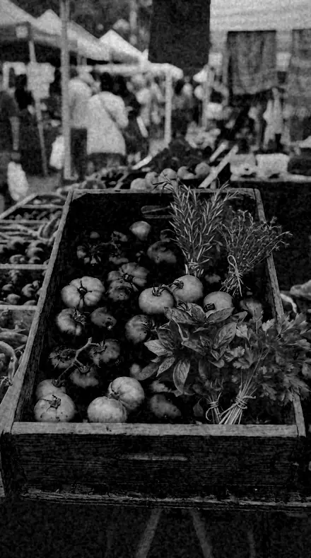 Brick Dark applied to market produce