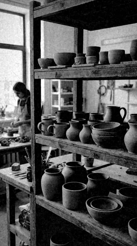 Slow Plate applied to clay pots