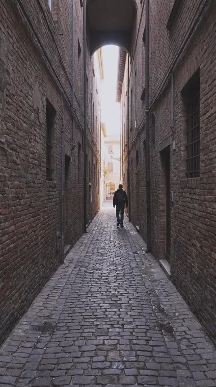 Mulberry Stain applied to alley lines