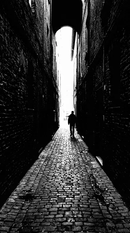 Lino Press applied to alley lines