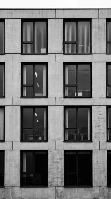 Cut Paper applied to facade grid