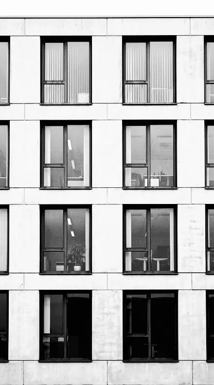 Silhouette Cut applied to facade grid