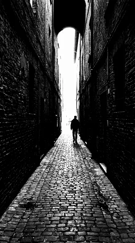 Ink Slab applied to alley lines