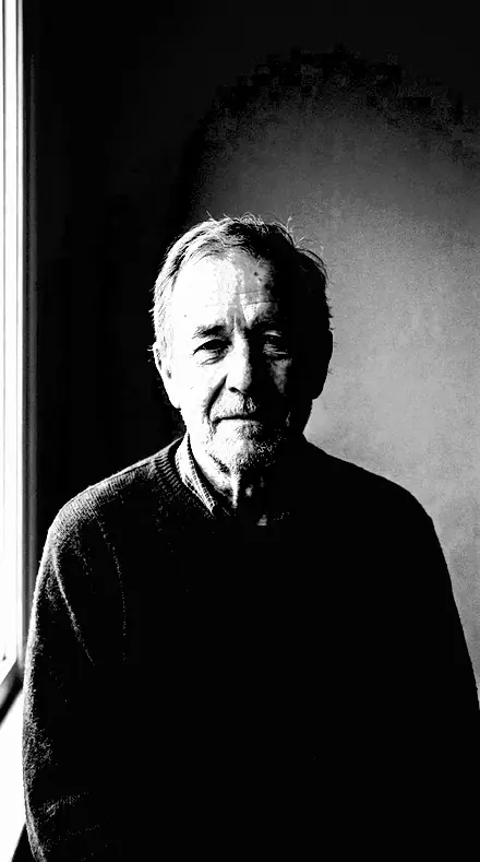 Bitmap Screen applied to man portrait