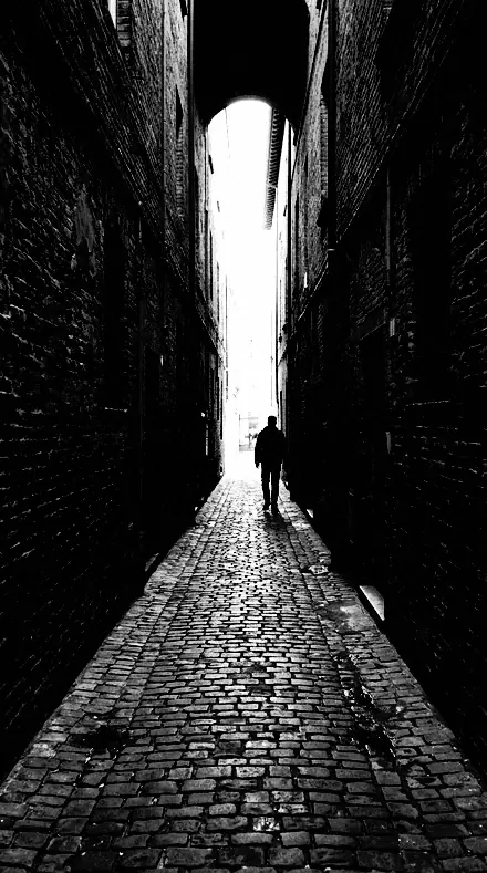 Signage Mono applied to alley lines
