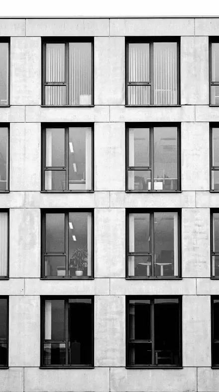 Signage Mono applied to facade grid