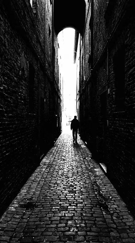 Contrast Wedge applied to alley lines