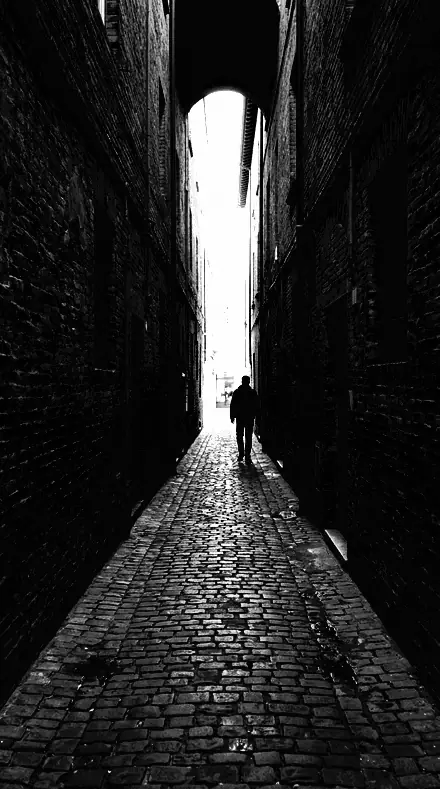 Chisel Mark applied to alley lines