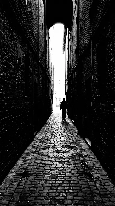 Graphic Cut applied to alley lines
