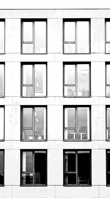 Block Print applied to facade grid