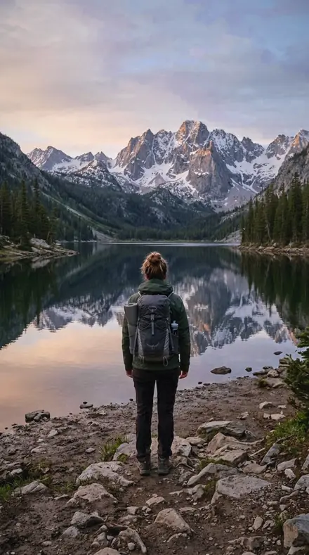 Sun Sting applied to mountain lake