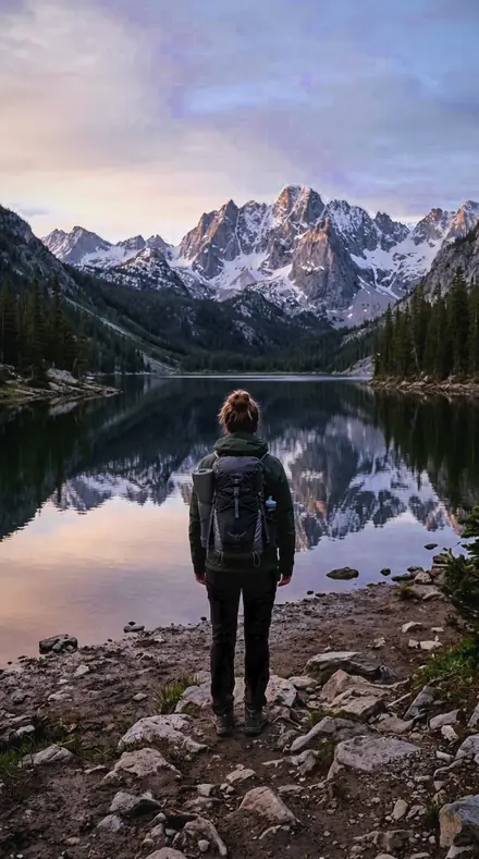 Scree Field applied to mountain lake