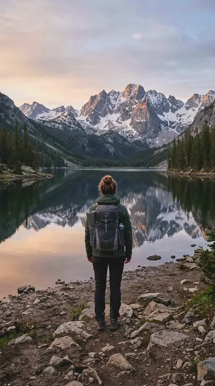 Altitude Burn applied to mountain lake