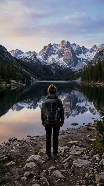 Granite Glare applied to mountain lake