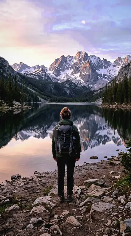 Sun Cut applied to mountain lake