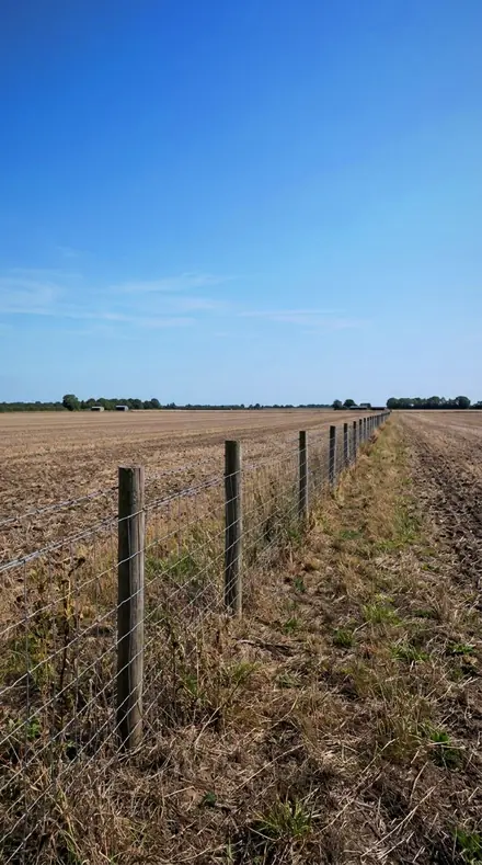 Peak Glare applied to field fence