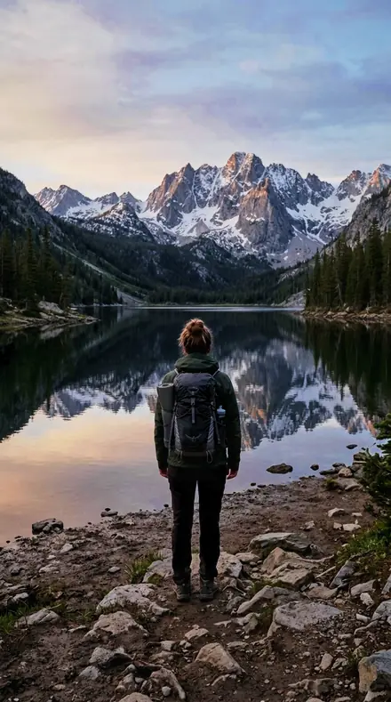 Peak Glare applied to mountain lake