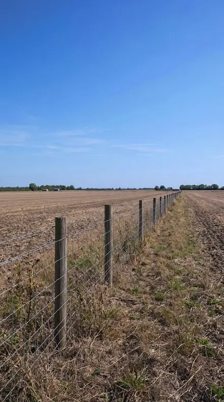 Indigo Sky applied to field fence