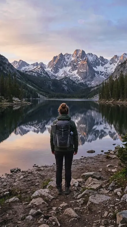 Indigo Sky applied to mountain lake