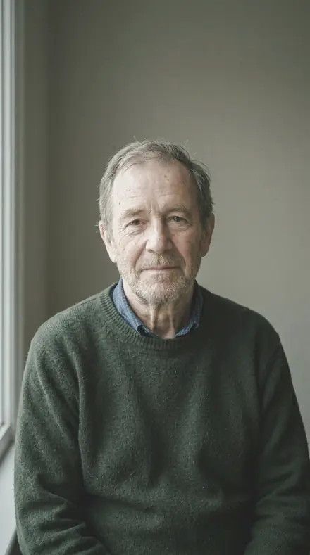 Editorial Skin applied to man portrait