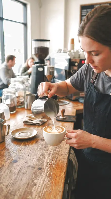 Deep Warmth applied to coffee pour