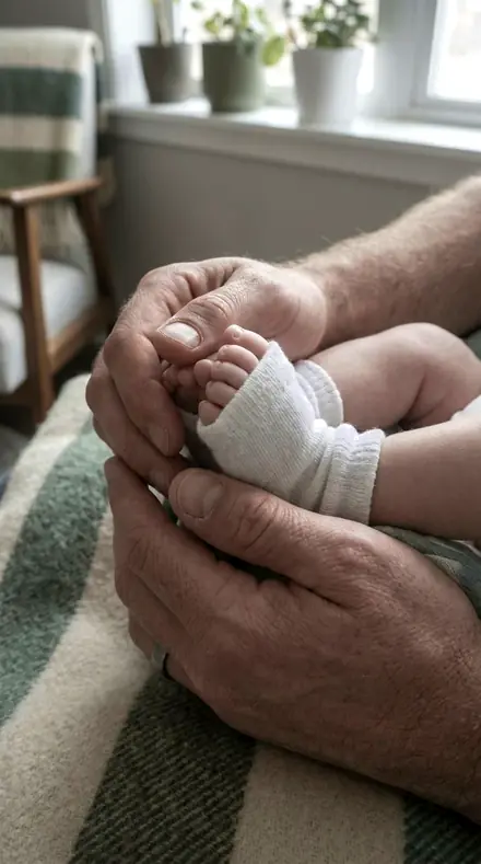 EV-08 Land Vivid applied to Small hands, handled gently