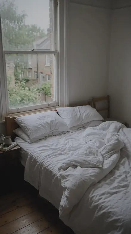 Glass Blur applied to bed morning