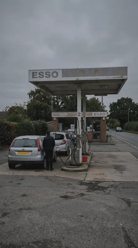 Glass Blur applied to petrol station