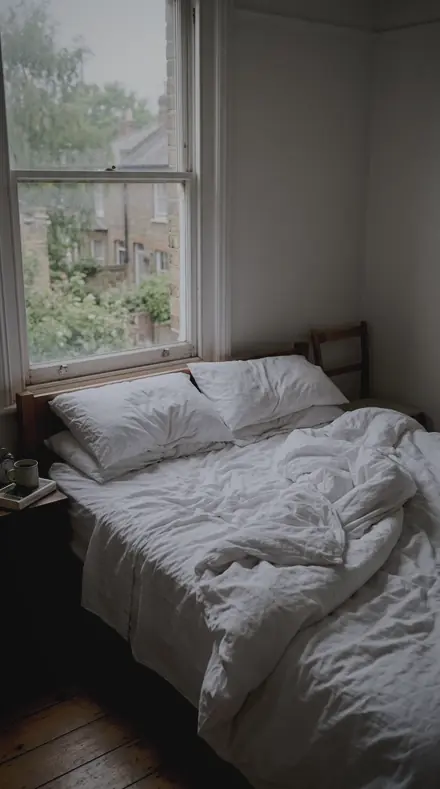 Night Pane applied to bed morning